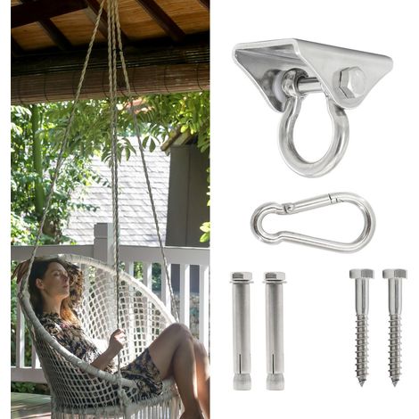 Kit de suspension pour hamac en forme d'arc, crochet de suspension en acier inoxydable 304, kit de suspension au plafond (1/5)