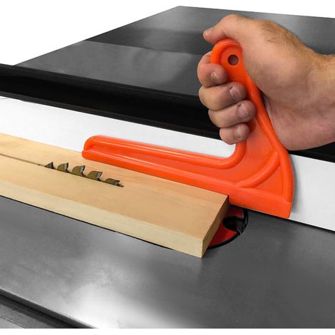 4 Pièces Bâtons de Poussée Sécuritaires pour Scie à Bois - Outil de Menuiserie en Plastique Orange (1/5)