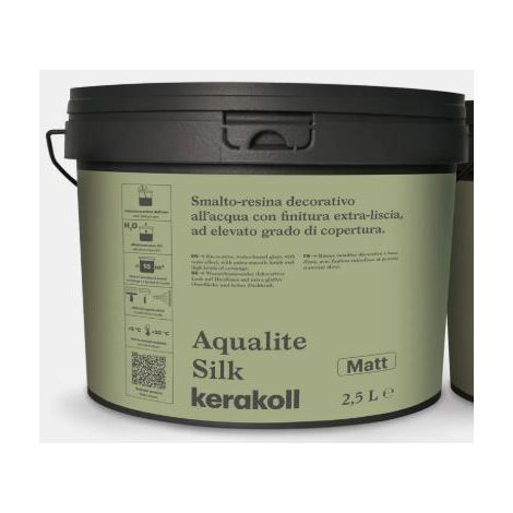 Smalto-resina decorativo all’acqua con finitura satinata aqualite bianco 2,5 lt