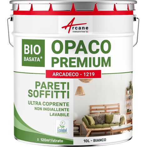 Pittura opaca per muri e soffitti interni - ARCADECO - 1219 - 10 L (+ o - 120m² per strato) Bianco - ARCANE INDUSTRIES (1/5)