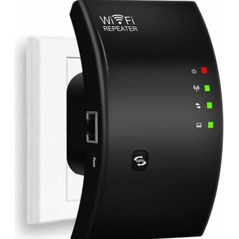 Répéteur Wi-FI, Amplificateur WiFi Puissant, WiFi Extender N300, WiFi Signal Booster, 1 Port Ethernet, Couvre jusqu'à 200㎡, Facile à Installer, Compatible avec Toutes Les Box Internet (1/4)
