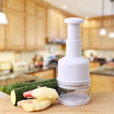 Hachoir multifonctionnel - Hachoir à légumes - Hachoir blanc - Trancheuse à oignons - Trancheuse à ail - Hachoir alimentaire - Blanc (1/5)
