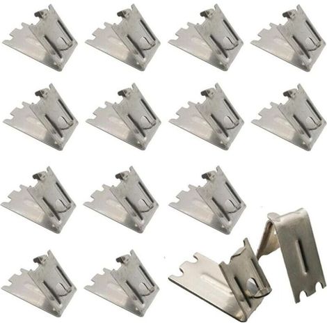 Lot de 25 clips d'étagères de réfrigérateur, clips pour étagère congélateur, support pour étagère de réfrigérateur, crochets en acier inoxydable, clip pour étagère pour réfrigérateur (1/5)