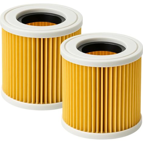 Lot de 2 filtres cartouche pour aspirateurs Kärcher WD2, WD3, MV2, MV3 – Filtre HEPA H12 pour purification d'air – Installation rapide (1/5)