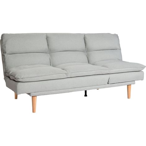 [NEUWERTIG] Schlafsofa HHG-368, Gästebett Schlafcouch Couch Sofa, Schlaffunktion Liegefläche 180x110cm Stoff/Textil mint-grau