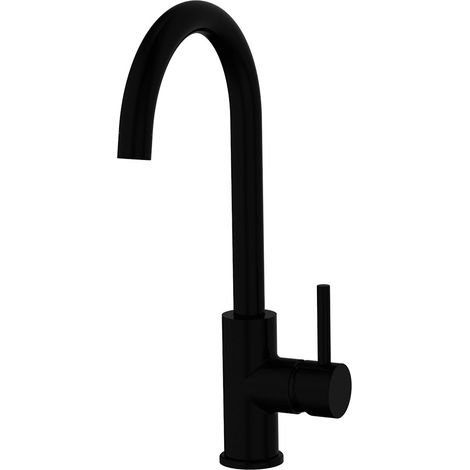 Kibath Grifo Cocina monomando AZA acabado NEGRO mate fabricado en latón (1/5)