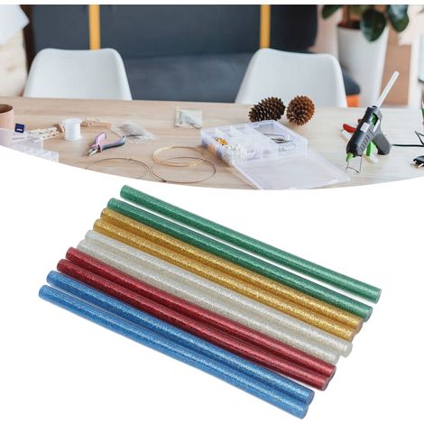 50 Stück/Packung Heißklebesticks (7140MM), einschließlich Heißklebestreifen, Silikonklebestreifen, Glasklebesticks, farbigen Heißklebepistolen und kleinen Klebesticks. (1/5)