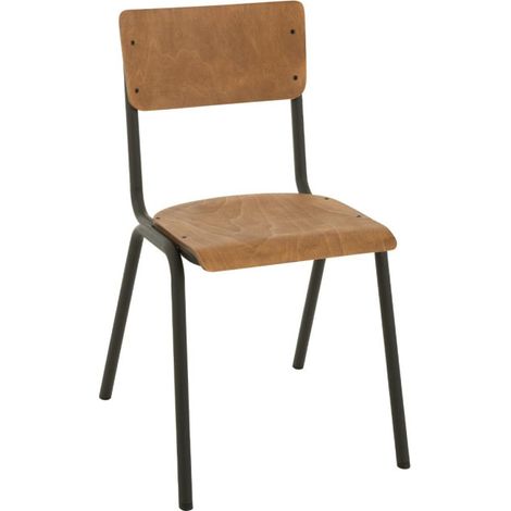 Chaise Vintage en Bois "Mauricio" 82cm Marron (1/5)