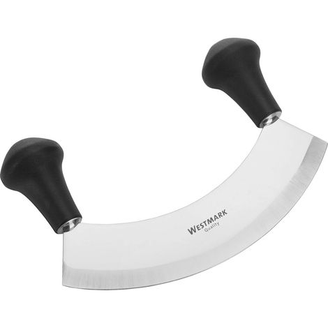 Couteau Hachoir / Couteau à herbes et Coupe-pizza, avec 1 lame, longueur : 17 cm, acier inoxydable/plastique, argenté/noir, 12932270 (1/5)