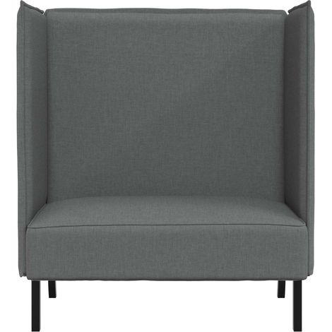 Canapé  Sofa à Haut Dossier 101cm Gris foncé tissu (1/5)