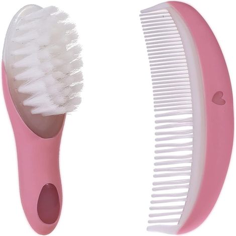 Ensemble de brosse et peigne pour bébé Beby Brosse de bain Outil de nettoyage Brosse à cheveux de massage Brosse de bain pour nouveau-nés et tout-petits, (1/5)