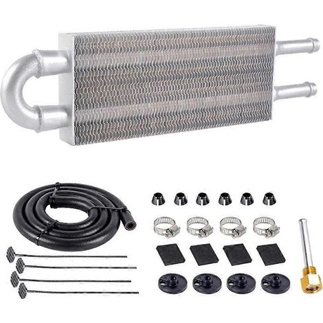 Kit de refroidisseur d'huile en aluminium à 2 rangées pour radiateur de transmission automobile, plaque et ailettes de refroidissement d'huile, convertisseur de radiateur OSA020 B