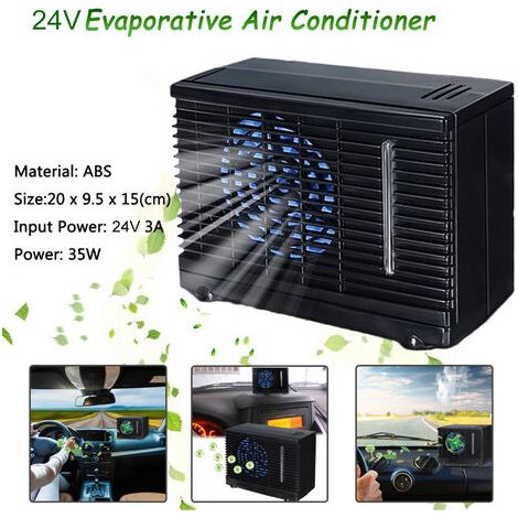 RHG Mini climatiseur Portable universel 24V, climatiseur de refroidissement, ventilateur par évaporation d'eau, pour voiture, camion, maison (1/5)