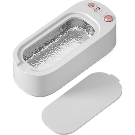 Nettoyeur à ultrasons, Nettoyeur haute fréquence rechargeable par USB, réglage de la puissance, minuterie, nettoyage ultrasonique domestique 4500Hz(blanc) (1/5)