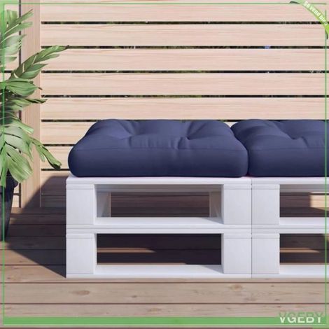 377851 Coussin de palette bleu marine 60x60x12 cm tissu (1/5)