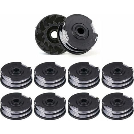 Packung mit 10 Ersatzfadenspulen für Doppelfaden-Freischneider, Länge 6 m x 1,6 mm, passend für Bosch Modelle ART 30-36 LI, ART 30, ART 27 und ART 24.