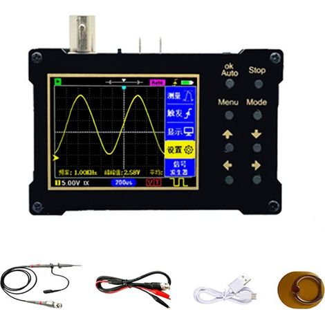 Oscilloscope numérique DSO154Pro, résolution 320 x 240, écran couleur TFT 2,4 pouces, fréquence d'échantillonnage 40 MSa/s, générateur de signaux (1/5)