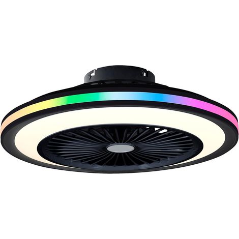Ventilador Plafón de Techo con Luz Led RGB SLIM AIR Negro (1/5)