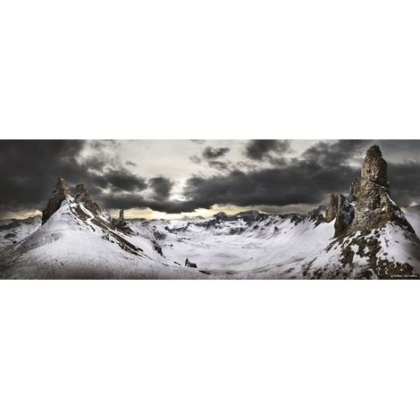 Tableau sur toile Tignes 30x97 cm - Impression sur Toile Murale Décorative - Image imprimée en HD sur Toile - Toile sur Châssis en Bois FSC - Fabriqué en France