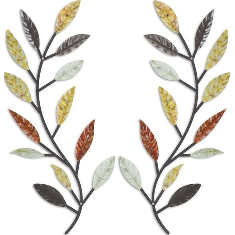 2 feuilles métalliques pour la décoration des murs, la décoration extérieure du salon (multicolores)
