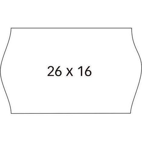 Etiquetas blancas tamaño 26 x 16 mm para máquinas etiquetadoras de precios de 2 líneas. Pack con 6 rollos (1.000 etiquetas/rollo). Estas etiquetas est