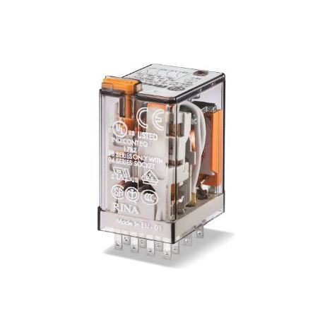Relais Finder, bobine 24V c.c. Enfichable ( Prix pour 1 )
