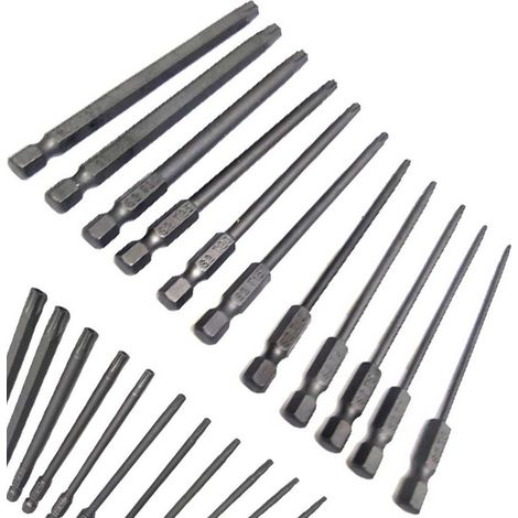 Trade Shop - Set 11 Inserti Da T6 A T40 100mm Cacciaviti Torx Per Avvitatore Esagonale 1/4" - (1/5)