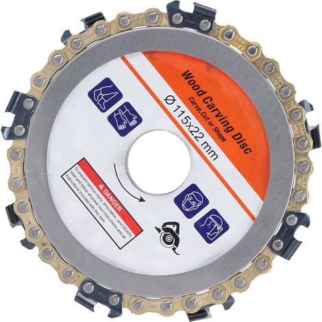Discos De Cadena Para Amoladora - Acero Inoxidable - 4,5 Pulgadas - 8 Dientes - Para Corte Y Ranurado - 1 Unidad (1/5)