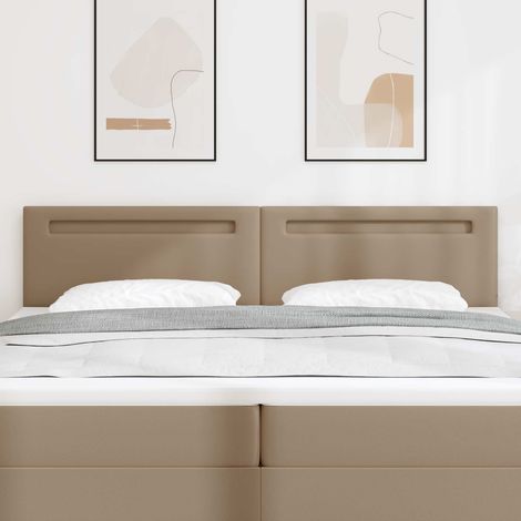 LED Kopfteil Cappuccino 200 cm Kunstleder (1/5)