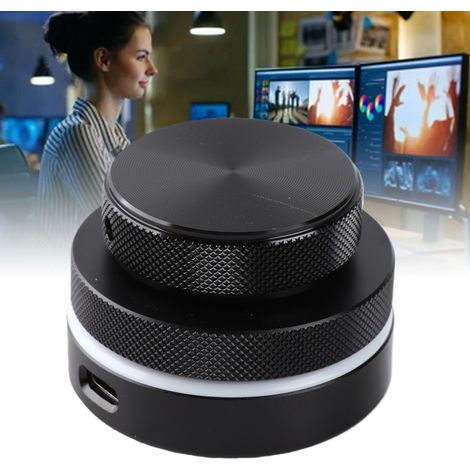 Contrôleur à bouton personnalisable, tourne-page, contrôleur de volume avec éclairage RGB, connexion filaire 2,4 GHz/BT/USB-C, compatible avec les systèmes Windows et Android. (1/5)