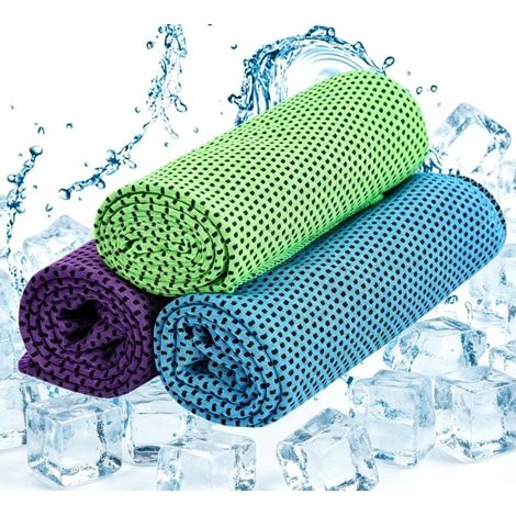 Serviette de sport en microfibre à refroidissement rapide – Lot de 3 (1/5)