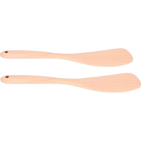 Spatule en Bois de Hêtre à Long Manche avec Trou pour Suspension, Ustensile de Cuisine (1/5)