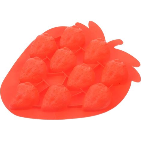 à Glaçons Fraise en Silicone Rouge, Bac Cube pour Glace (1/5)