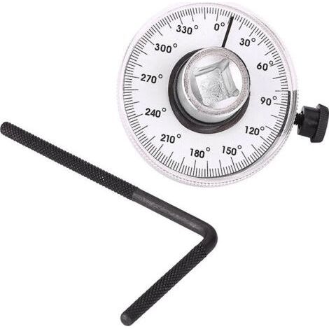 Tightening Gauge, Torque Angle Gauge, Angular Torques 360° Adjustable 1/2 In Torque Gauge with Wrench Drive, Torque Angle Gauge Car Measuring Tool (1/5)