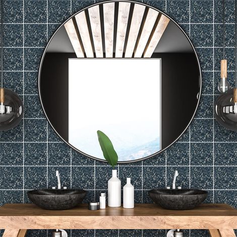 Sticker Mural Carrelage adhésif Cuisine Salle de Bain - 60 Stickers CARRELAGES TERRAZZO - 60 stickers 10x10cm (1/5)