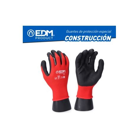 Gant de chantier en polyester enduit latex Taille 7 EDM (1/4)