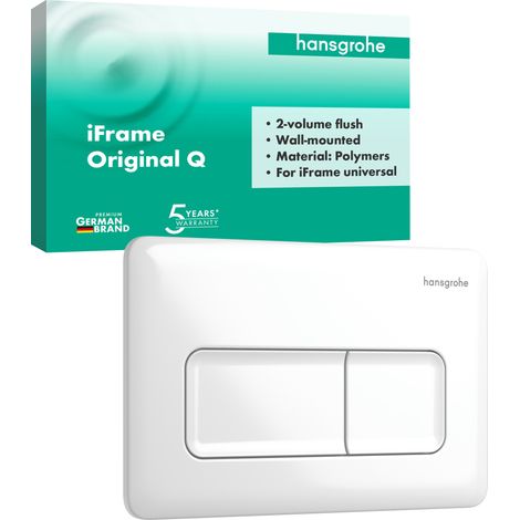 Hansgrohe iFrame Original Q - Plaque de déclenchement, blanc 66001450 (1/4)