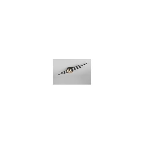 CINTO PLAFONIERA LED 3 LUCI NERO/ORO 80CM