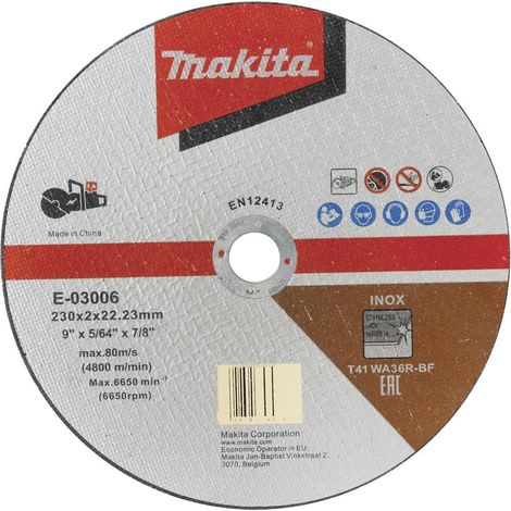 Makita E-03006 Disco di taglio dritto 230 mm 1 pz. Metallo (1/2)