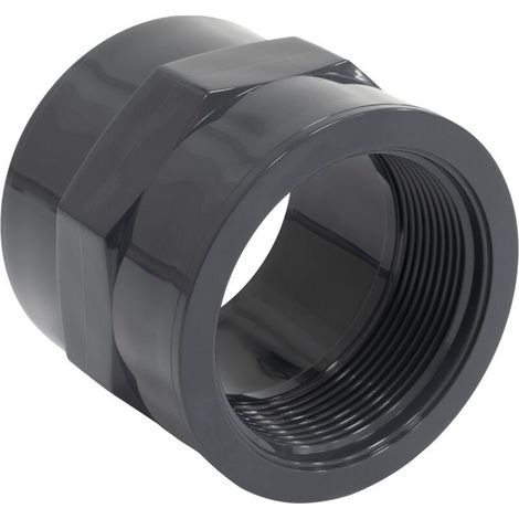 C63282 - Mixed nipple/sleeve, female thread to be glued Ø63mm - female to be screwed 2'' - 10 bar hose pressure connection - mixed end - plastic (1/5)