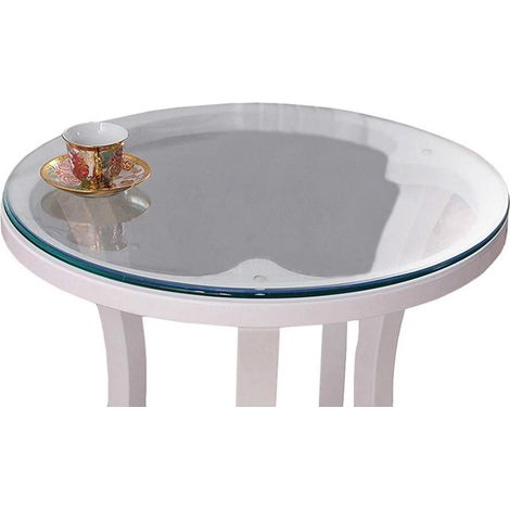 Film de table rond 60cm transparent 2mm d'épaisseur imperméable PVC