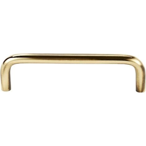 Poignée de meuble design, distance entre les trous 160 mm, pour cuisine, salle de bain, étagère, alliage d'aluminium, or, 2 pièces (1/4)