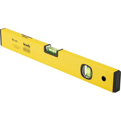 kwb Wasserwaage Aluminium 40 cm, 0,5 mm/m Genauigkeit, hoch präzise geschliffen, je 1 Horizontal-und Vertikallibelle (1/3)