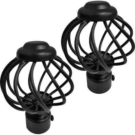 Embouts pour Tringle À Rideaux 28 mm Lot De 2 Capuchons Décoratifs pour Barre De Rideau Installation sans Outil Accessoires pour Rideaux Et Stores Salon Chambre Salle À Manger (1/5)