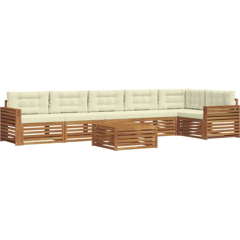 Outdoor Sofa Set 7 pcs Natural and Cream vidaXL (1/5)