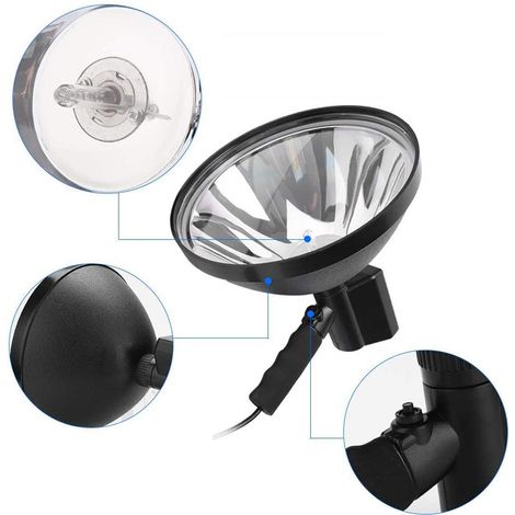 Lampe torche HID portable 100 W, projecteur de travail pour la chasse, le camping, la pêche et les bateaux. (1/5)