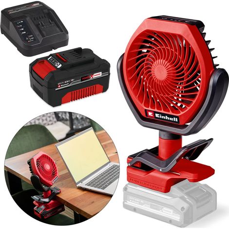 Einhell Cordless Desk Fan 18V 3 Speeds Adjustable 110mm GC-CF 18/110 Li 1 x4.0ah (1/5)