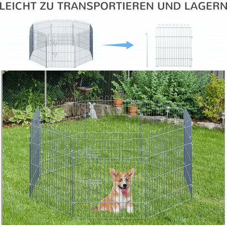 Enclos de jeu pour chiots, barrière pour animaux 8 pièces B63 x H91 cm (1/4)