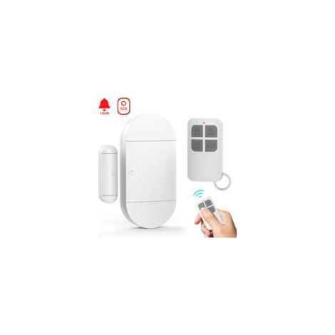 Alarme de porte et de fenêtre, détecteurs de porte et de fenêtre sans fil avec télécommande et piles, capteur magnétique antivol anti-intrusion pour système de sécurité pour la maison et les enfants (1/5)