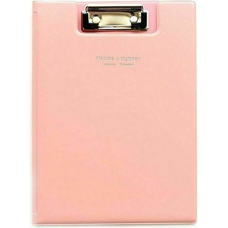 Classeur papier presse-papiers avec couvercle, porte-documents porte-documents organisateur tableau d'écriture A5, taille rose-